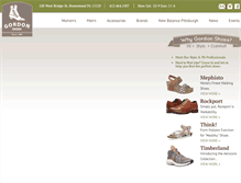 Tablet Screenshot of gordonshoes.com